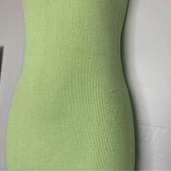 House of Harlow 1960 Green Ribbed Bodycon Maxi Dress Size Medium - Picture 5 of 13